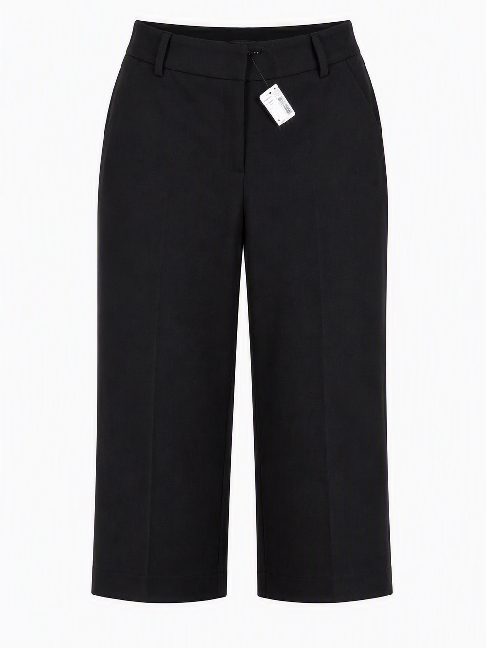 NWT Reitman’s Women's Black Wide-Leg Cropped Trousers sz 8 Petite